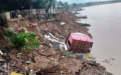 Desmatamento acelera fenômeno “terras caídas”, prejudicando ribeirinhos no Amazonas